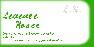 levente moser business card